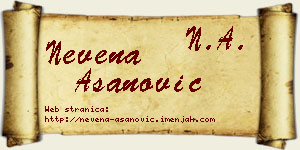Nevena Asanović vizit kartica